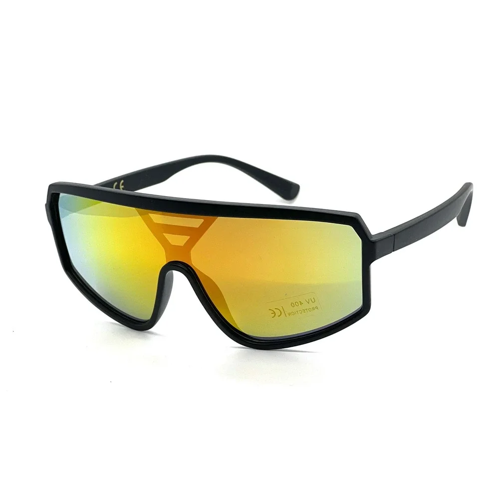Shield Sunglasses Mirrored Lens Futuristic Visor Sport Rave Party Sunglasses New